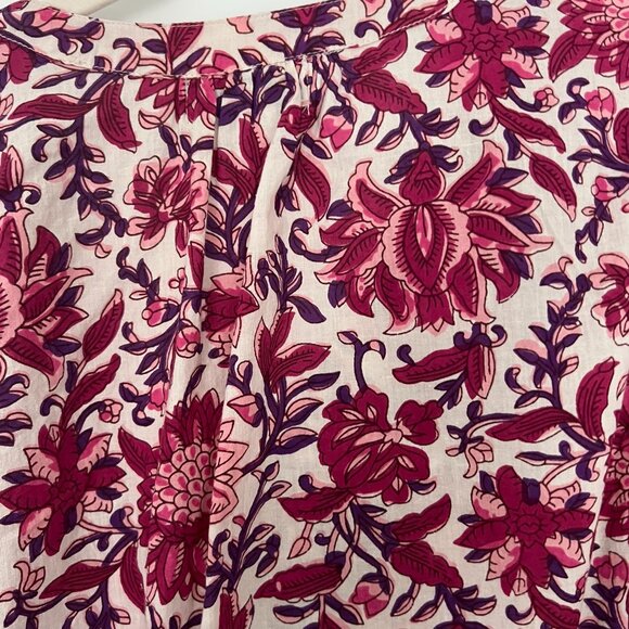 Evereve Ari Ruffle Collar Floral Print Blouse  SZ Small NEVER WORN - Picture 15 of 16